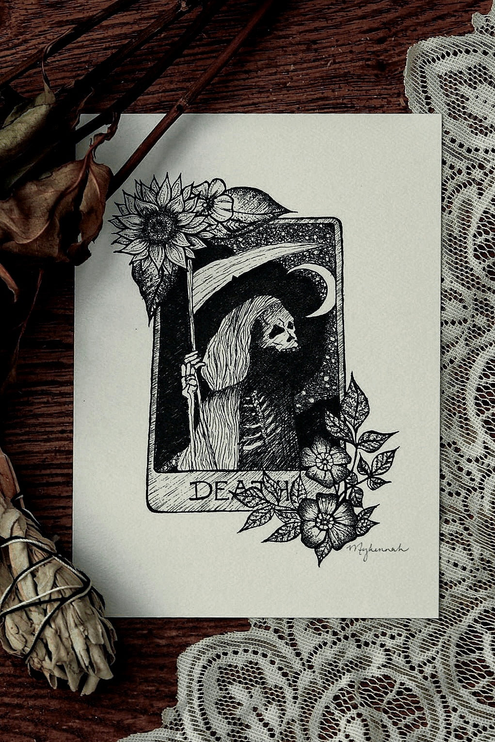 Death Tarot Card Fine Art Print
