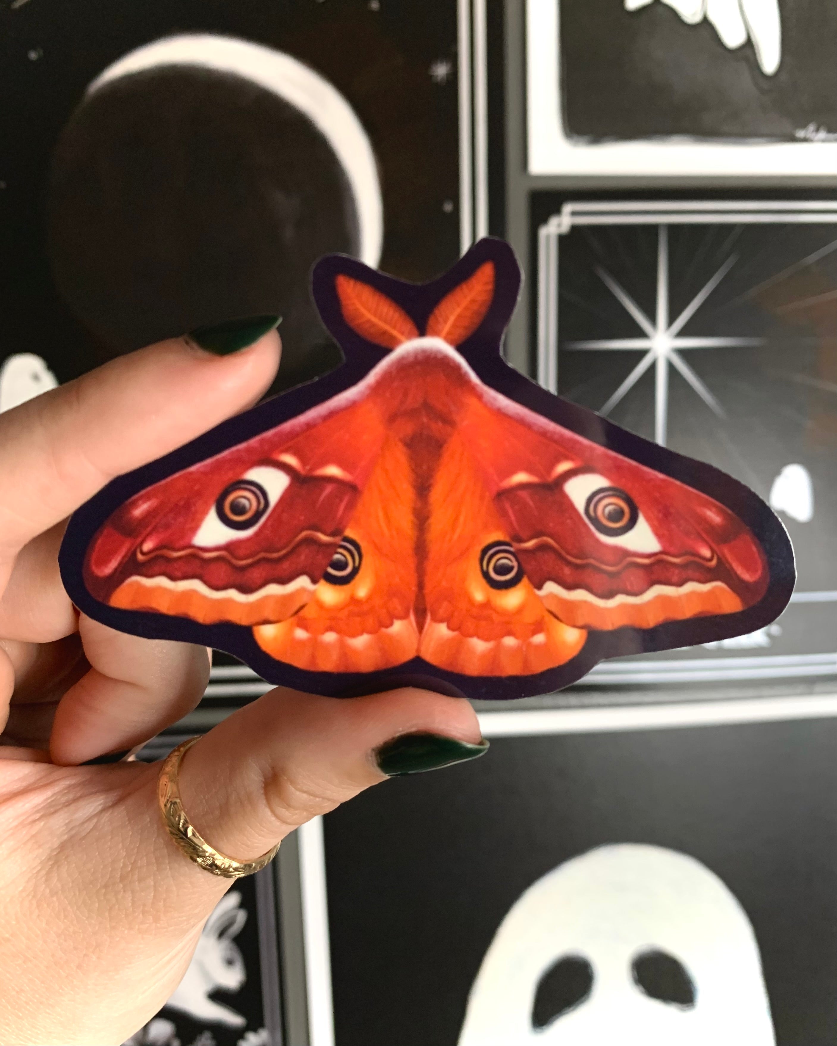 Empress Moth Sticker
